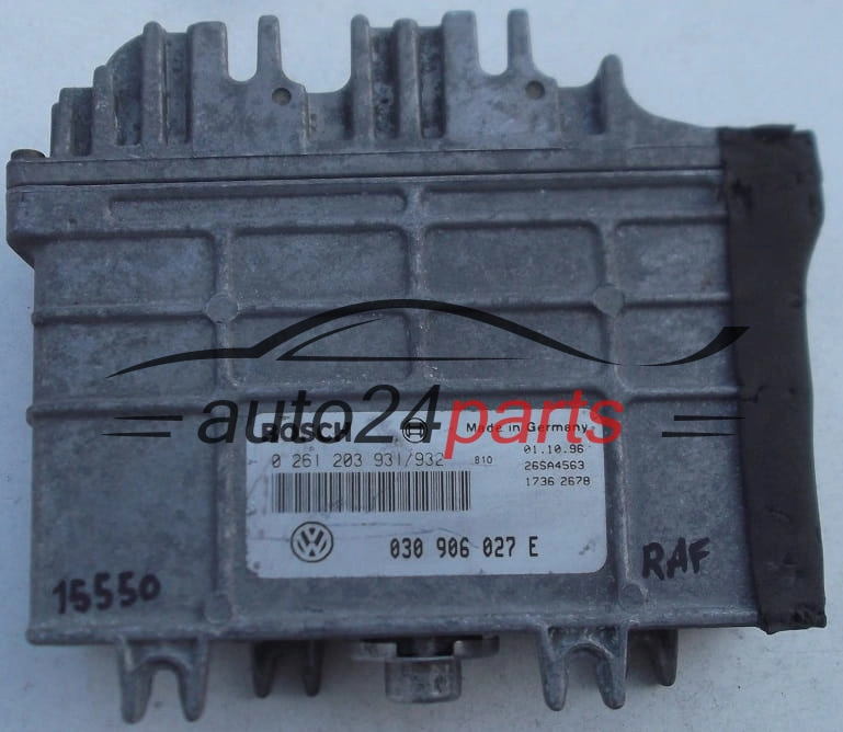 KOMPUTER STEROWNIK SILNIKA VW VOLKSWAGEN POLO 1.0 AER 030906027E, 030 906 027 E, BOSCH 0261203931/932, 0 261 203 931, 0 261 203 932, 0261203932