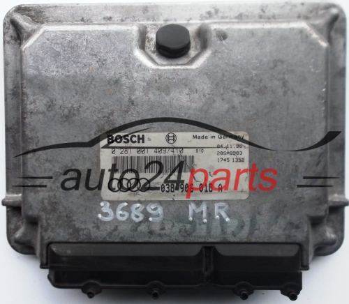 MOTORSTEUERGERÄT ECU STEUERGERAT AUDI A3 1.9 TDI 038906018A, 038 906 018 A, BOSCH 0281001409/410, 0 281 001 409, 0 281 001 410, 28SA2983