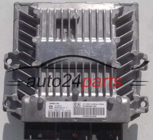CALCULATEUR MOTEUR CITROEN PEUGEOT 1.6 HDI SIEMENS VDO 5WS40421F-T, 5WS40421FT, SW9663607580, HW9655534080, SID803A