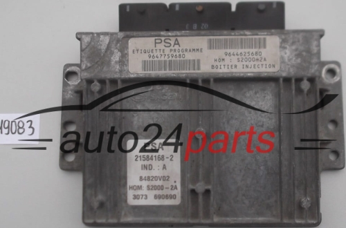 KOMPUTER STEROWNIK SILNIKA PEUGEOT 206 1.4 9647759680, SAGEM 21584168-2, 215841682