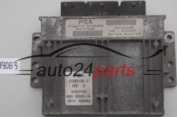 KOMPUTER STEROWNIK SILNIKA PEUGEOT 206 1.4 9647759680, SAGEM 21584168-2, 215841682