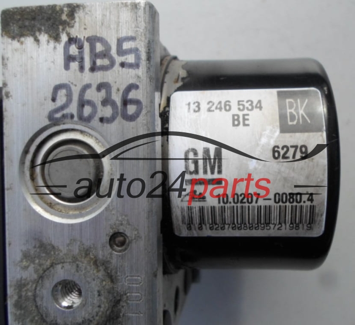 ABS PUMPE BLOCK HYDRAULIKPUMPE STEUERGERÄT OPEL ASTRA H 13246534 BE, 13246534BE, 10.0207-0080.4, 10020700804, 10.0970-0513.3, 10097005133 