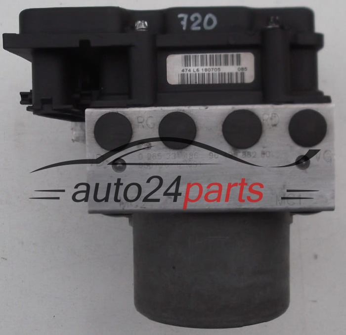 ABS HYDRAULIK-AGGREGAT MIT STEUERGERAET CITROEN C4 PEUGEOT 307 BOSCH 0 265 231 486, 0265231486, 96 499 882 80, 9649988280, 0 265 800 395, 0265800395 