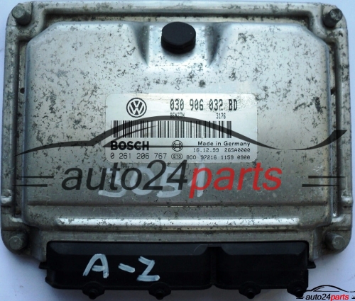 MOTORSTEUERGERÄT ECU STEUERGERÄT VW VOLKSWAGEN POLO 1.4 030906032BD, BOSCH 0261206767