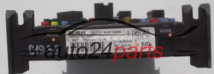 CENTRALKA MODUL STEROWNIK KOMFORTU CITROEN PEUGEOT SIEMENS S118085220C, 9652474780, BSI E02-00 MG