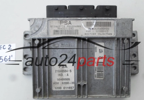 PEUGEOT 206 1.4 PSA SAGEM 9645211580, 9644625680-00 HOM S2000-23 21646584-5 50409S05