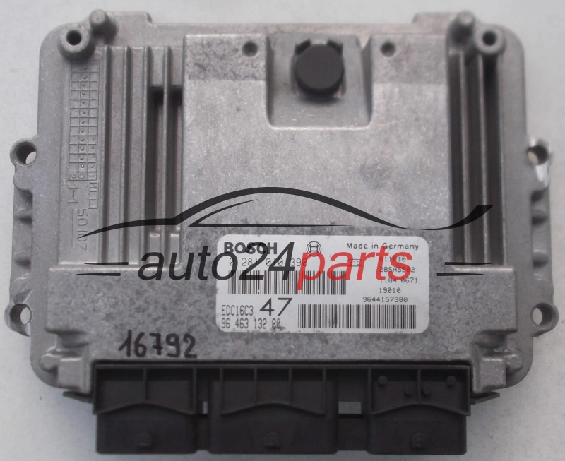 KOMPUTER STEROWNIK SILNIKA PEUGEOT 307 1.4 HDI BOSCH 0 281 010 390, 0281010390, 96 463 132 80, 9646313280,  28SA5502, EDC16C3 47