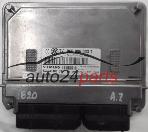 KOMPUTER STEROWNIK SILNIKA VW VOLKSWAGEN PASSAT 2.0 AZM 06B906033T, 06B 906 033 T, SIEMENS 5WP4010803, 5WP40108 03, BENZIN SIMOS 3.2A 4001