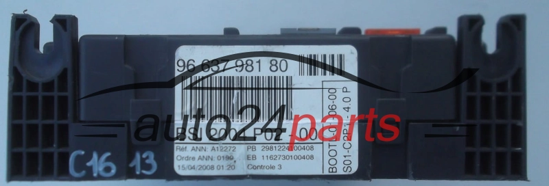 CENTRALKA MODUL BSI CITROEN PEUGEOT 96 637 981 80, 9663798180 