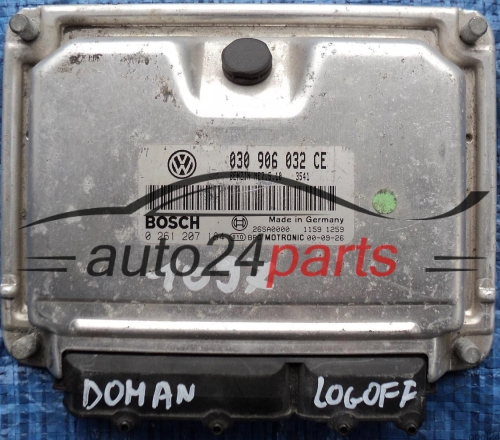 MOTORSTEUERGERÄT ECU STEUERGERÄT VW VOLKSWAGEN POLO 1.0 030906032CE, BOSCH 0 261 207 184, 0261207184, ME7.5.10 3541 