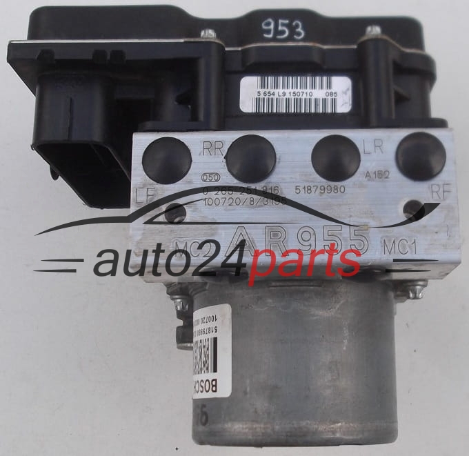 ABS PUMPE BLOCK HYDRAULIKPUMPE STEUERGERAT ALFA ROMEO MITO BOSCH 0 265 251 816, 51879980
