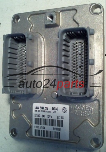 MOTORSTEUERGERÄT ECU STEUERGERÄT  FIAT PANDA 1.2 MAGNETI MARELLI IAW 5NF.S5, 51788361, 61600.579.04