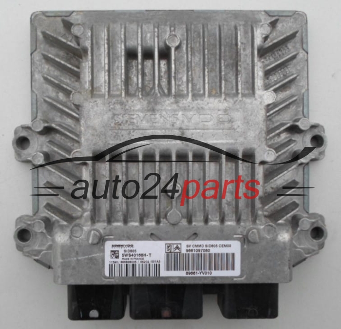 ECU CENTRALITA DE MOTOR  CITROEN PEUGEOT 1.4 HDI SIEMENS VDO 5WS40168H-T,  9661097080, 89661-YV010