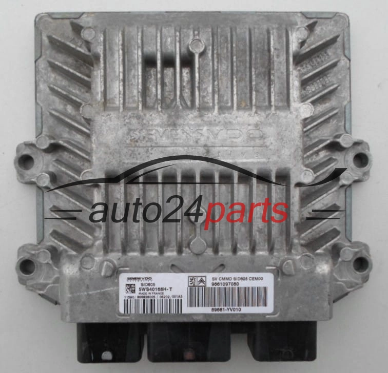 ECU CENTRALITA DE MOTOR  CITROEN PEUGEOT 1.4 HDI SIEMENS VDO 5WS40168H-T,  9661097080, 89661-YV010