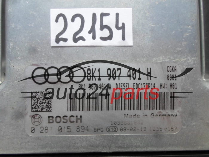 CALCULATEUR MOTEUR AUDI VW 2.7 TDI BOSCH 0 281 015 894, 0281015894, 8K1 907 401 H, 8K1907401H, EDC17CP14 