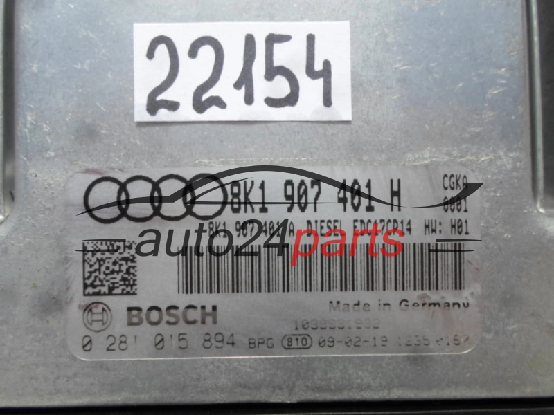 CALCULATEUR MOTEUR AUDI VW 2.7 TDI BOSCH 0 281 015 894, 0281015894, 8K1 907 401 H, 8K1907401H, EDC17CP14 