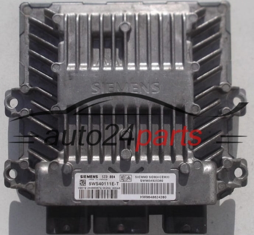 CALCULATEUR MOTEUR CITROEN PEUGEOT 1.4 HDI SIEMENS 5WS40111E-T, 5WS40111ET, SW9654925380, HW9648624280, SID804