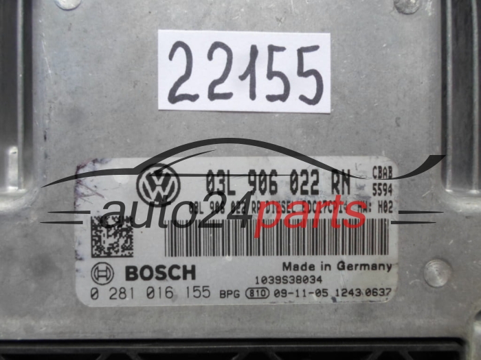 Edytuj produkt: KOMPUTER STEROWNIK SILNIKA VW VOLKSWAGEN TIGUAN BOSCH 0 281 016 155, 0281016155, 03L 906 022 RN, 03L906022RN, EDC17CP14