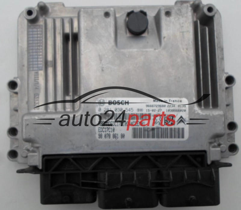MOTORSTEUERGERÄT ECU STEUERGERAT CITROEN PEUGEOT 1.4 HDI BOSCH 0 281 030 545,  98 078 861 80