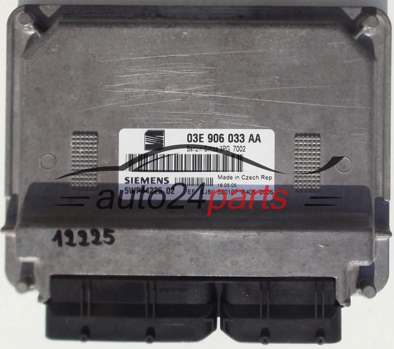 KOMPUTER STEROWNIK SILNIKA SEAT IBIZA 1.2 03E906033AA, SIEMENS 5WP44225 02