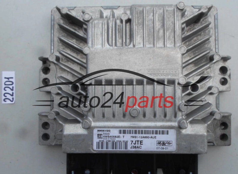 KOMPUTER STEROWNIK SILNIKA FORD 1.8 TDCI 5WS40582E-T, 5WS40582ET, 7M51-12A650-AUE, 7M5112A650AUE 