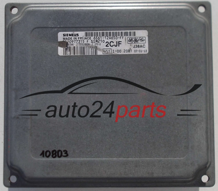 ECU CENTRALITA DE MOTOR FORD  SIEMENS S120977315 F, S120977315F, FoMoCo 6S61-12A650-FF, 6S6112A650FF, 2CJF