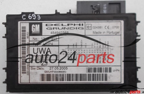 CENTRALITA DE CONFORT OPEL ANTARA MERIVA DELPHI GRUNDIG 454942368, 13 187 911, 13187911 