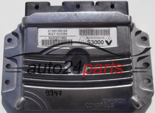 MOTORSTEUERGERÄT ECU STEUERGERÄT  RENAULT MODUS 1.4 Johnson Controls 21585390-5A,  8200501860