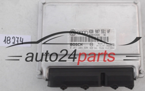 KOMPUTER STEROWNIK SILNIKA AUDI A6 2.8 V6 BOSCH 0 261 204 808, 0261204808, 4D0 907 551 AF