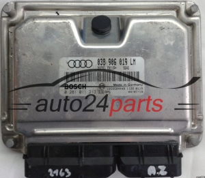 MOTORSTEUERGERÄT ECU STEUERGERÄT AUDI A6 1.9 TDI 038906019LM, 038 906 019 LM, BOSCH 0 281 011 213, 0281011213, DIESEL EDC15P+ 5646, 1039S04448 