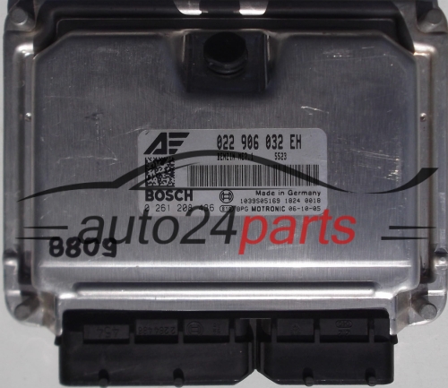 KOMPUTER STEROWNIK SILNIKA VW VOLKSWAGEN GOLF VI, BOSCH 0 261 208 436, 0261208436, 022 906 032 EH, 022906032EH, ME7.1