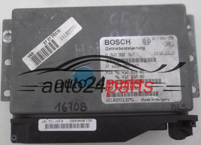 BOITE DE VITESSES AUTOMATIQUE CITROEN C5 2.2 HDI BOSCH 0 260 002 767