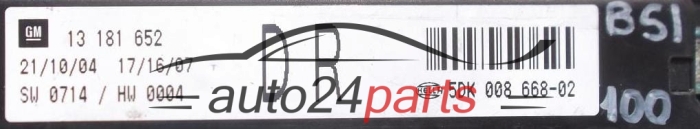 ELEKTRISCHER KASTEN SICHERUNGKASTEN SICHERUNG UND RELAIS STROMKASTEN RELAISKASTEN OPEL ASTRA H GM 13 181 652 DR, 13181652 DR, HELLA 5DK 008 668-02, 5DK008668-02, 5DK00866802 