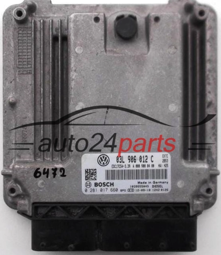 KOMPUTER STEROWNIK SILNIKA VW VOLKSWAGEN CRAFTER 2.5 TDI BOSCH 0 281 017 660, 0281017660, 03L 906 012 C, 03L906012C -