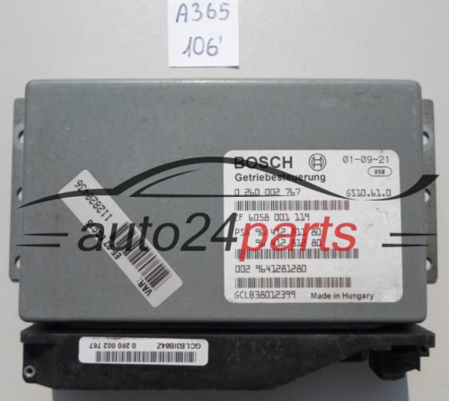 STEROWNIK SKRZYNI AUTOMATYCZNEJ CITROEN C5 2.2 HDI BOSCH 0 260 002 767