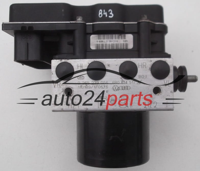 ABS HYDRAULIK-AGGREGAT MIT STEUERGERAET VOLKSWAGEN POLO BOSCH 0 265 239 056, 0265239056, 6R0 614 517 AF, 6R0614517AF, 0 265 955 025, 0265955025, 6R0 907 379 AK, 6R0907379AK, 6R0 907 379 AF, 6R0907379AF