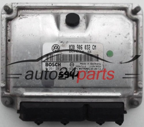 KOMPUTER STEROWNIK SILNIKA VW VOLKSWAGEN POLO 1.4 BOSCH 0 261 207 201, 0261207201, 030 906 032 CM, 030906032CM - 5941, 13307