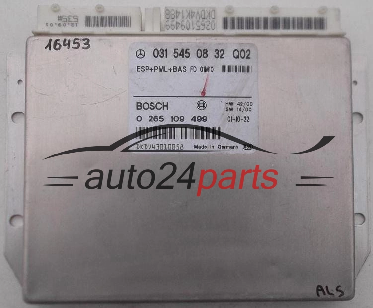  ABS STEROWNIK ESP+PML+BAS MERCEDES W210 A0315450832