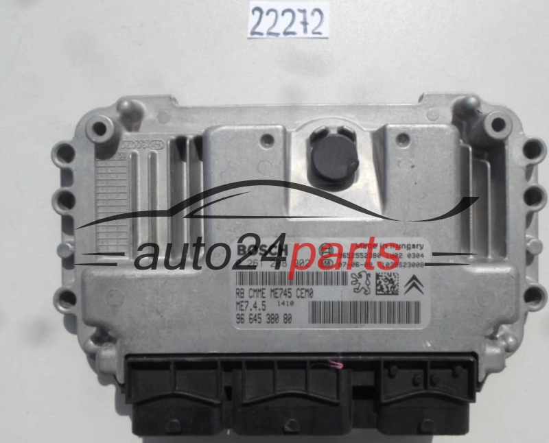 MOTORSTEUERGERÄT ECU STEUERGERAT CITROEN PEUGEOT BOSCH 0 261 208 902, 0261208902, 96 645 380 80, 9664538080