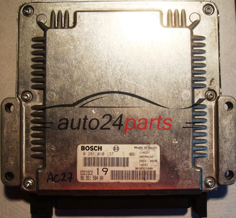 ECU CENTRALITA DE MOTOR  CITROEN XSARA PICASSO 2.0 HDI BOSCH 0 281 010 137,  96 351 584 80