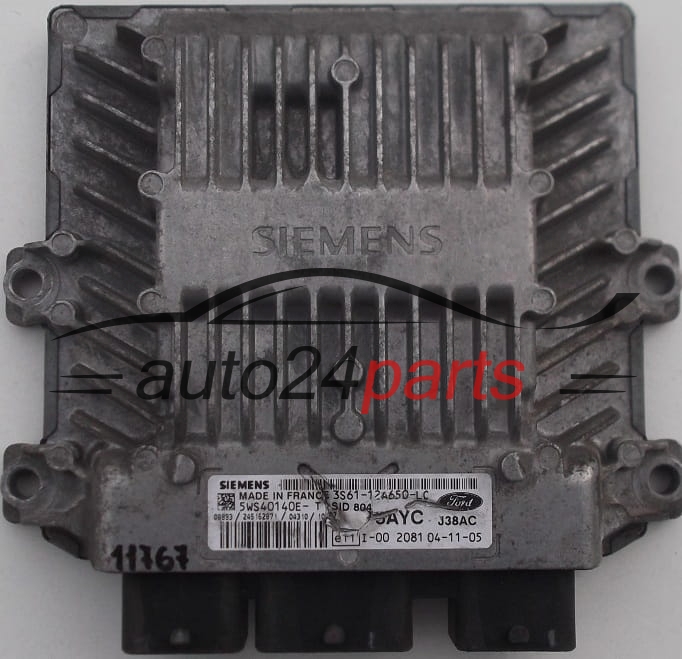 KOMPUTER STEROWNIK SILNIKA FORD FIESTA 1.4 TDCI 3S6112A650LC, 3S61-12A650-LC SIEMENS SID 804 5AYC J38AC 5WS40140E-T 