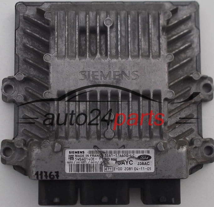 KOMPUTER STEROWNIK SILNIKA FORD FIESTA 1.4 TDCI 3S6112A650LC, 3S61-12A650-LC SIEMENS SID 804 5AYC J38AC 5WS40140E-T 