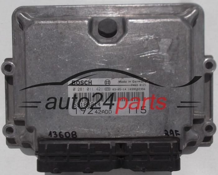 KOMPUTER STEROWNIK SILNIKA FIAT STILO BOSCH 0 281 011 421, 0281011421, 19242ADD 