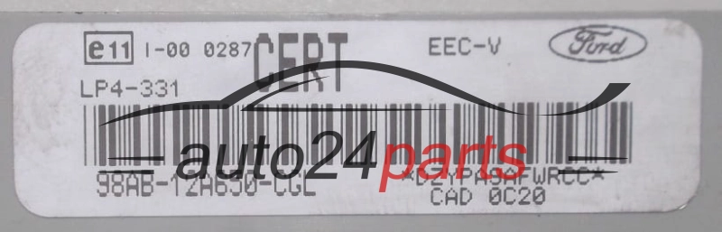 KOMPUTER STEROWNIK SILNIKA FORD FOCUS VISTEON 98AB-12A650-CGL