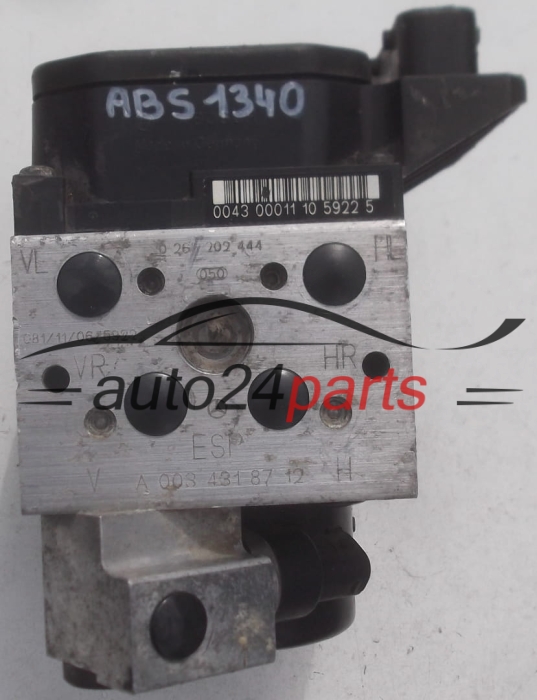 ABS POMPA I STEROWNIK MERCEDES BOSCH 0 265 202 444, 0265202444, A 003 431 87 12, A0034318712 