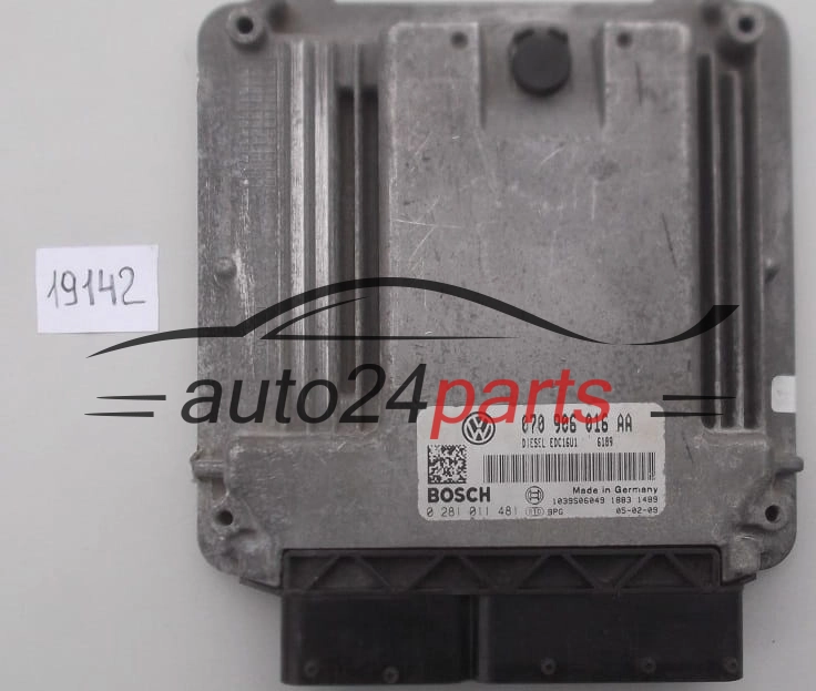 KOMPUTER STEROWNIK SILNIKA VW VOLKSWAGEN TOUAREG 5.0 TDI BOSCH 0 281 011 481, 0281011481, 070 906 016 AA, 070906016AA, DIESEL EDC16U1