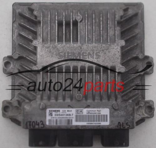 MOTORSTEUERGERÄT ECU STEUERGERAT PEUGEOT PARTNER RANCH 2.0 HDI SIEMENS 5WS40136B-T, 5WS40136BT, SW9652691080, HW9647423380, SID 801A 
