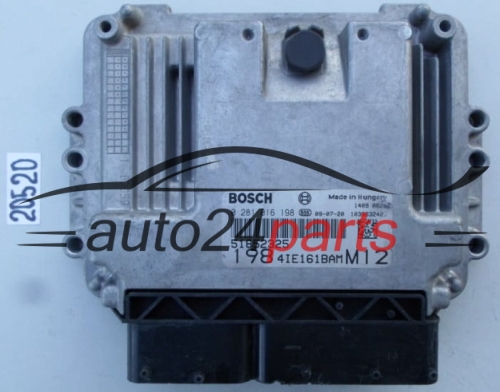 KOMPUTER STEROWNIK SILNIKA FIAT BRAVO 1.6 MJTD BOSCH 0281016198, 0 281 016 198, 51852325, 198 4IE161BAM M12, 1984IE161BAMM12