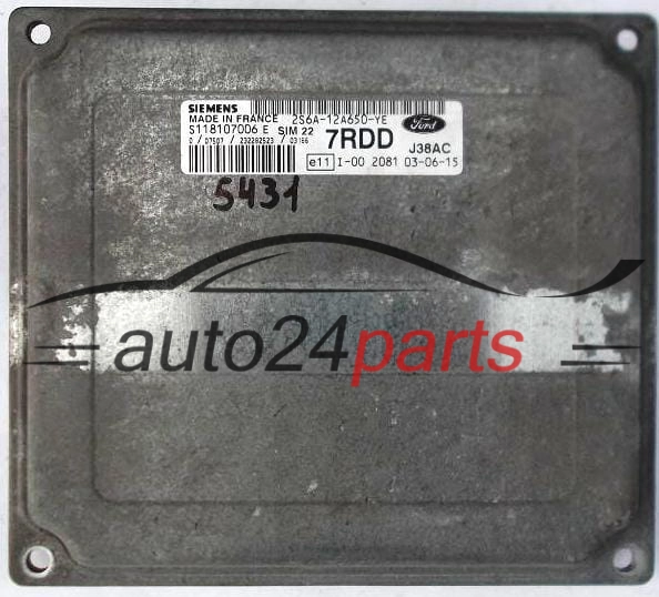 KOMPUTER STEROWNIK SILNIKA FORD FIESTA FUSION 1.4 SIEMENS SIM 22 S118107006E, S118107006 E, 2S6A-12A650-YE 7RDD, 2S6A12A650YE 