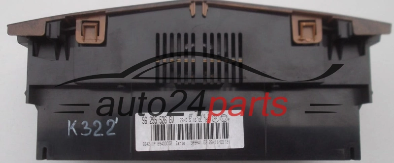 PANEL OGRZEWANIA STEROWNIK NAWIEWU REGULATOR KLIMATRONIK PEUGEOT 607 96 295 526 GV, 96295526GV, 96295526 